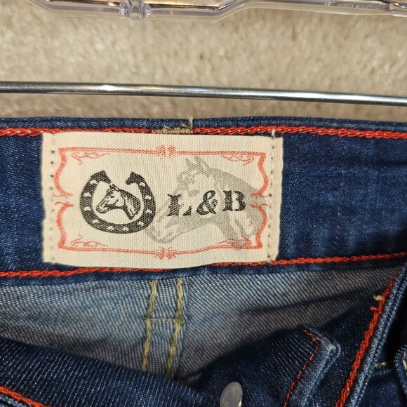 NWT L & B Lucky Blessed Womans Size 14 Distressed Serape Jeans - Picture 2 of 8